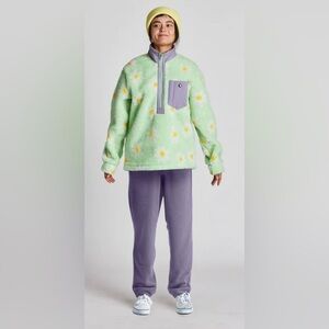 •AIRBLASTER• Sherpa Half Zip Mint Daisy